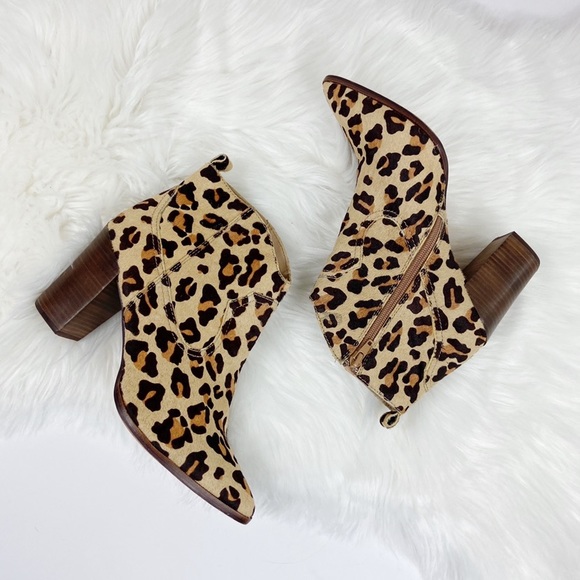 Steve Madden Shoes - Steve Madden Process Leopard Pony Fur Booties 9